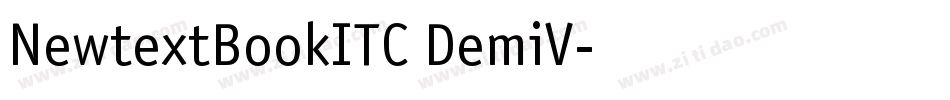 NewtextBookITC DemiV字体转换